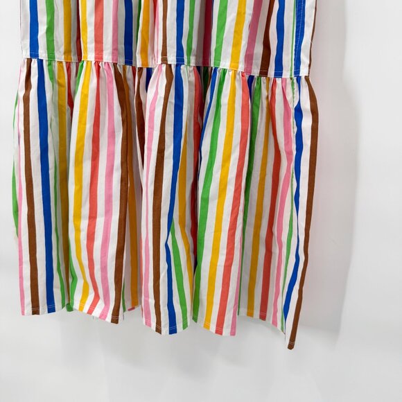 NEW Bullseye Pride Rainbow Striped Short Sleeve Maxi Shirt Dress Size Medium - Picture 7 of 11